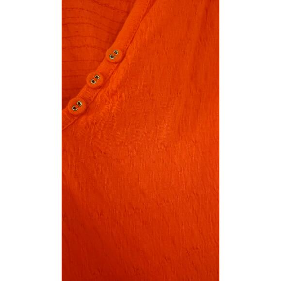 Free People Blood Orange Fever Dream Flowy top Oversized Size Small - Picture 6 of 6